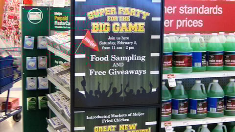 Meijer 'Make It Super' Stanchion Sign