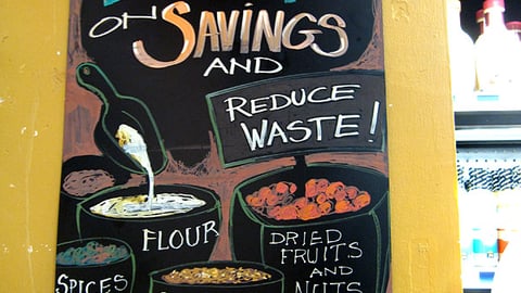 Whole Foods 'Bulk Up on Savings' Wall Sign