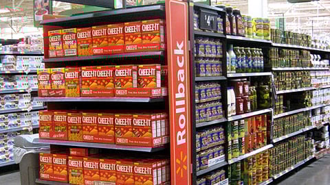 Walmart Cheez-it 'Rollback' Endcap