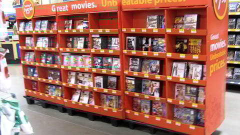 Walmart 'Great Movies' DVD Pallet Display