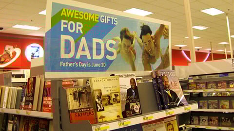 Target Father's Day Endcap Header