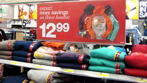 Target Holiday Apparel Rack Header