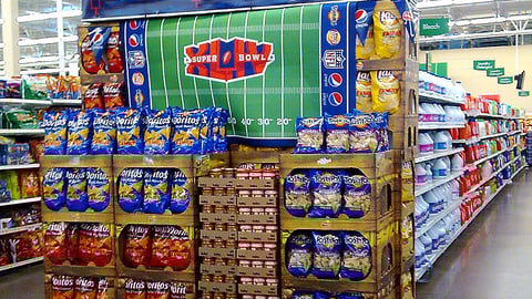 Walmart PepsiCo Super Bowl Endcap