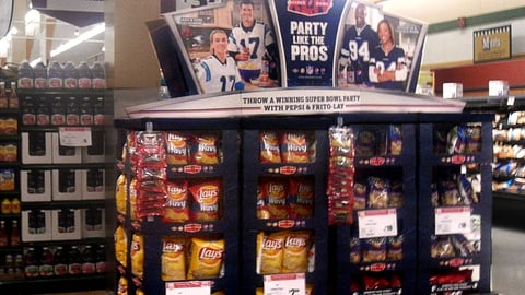 PepsiCo 'Party Like The Pros' Super Bowl Pallet Display