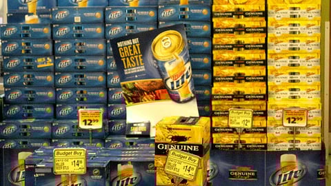Miller Lite 'Great Taste' Case Stack