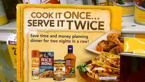 Safeway 'Cook It Once' Shelf Sign