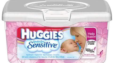 Huggies Wipes Breast Cancer Awareness Packaging