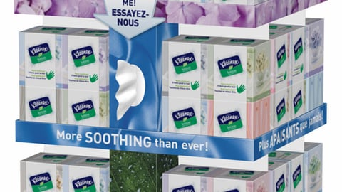 Kleenex with Lotion Floorstand