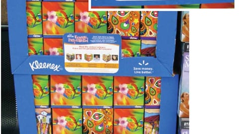 Kleenex Walmart Hispanic Artists Floorstand