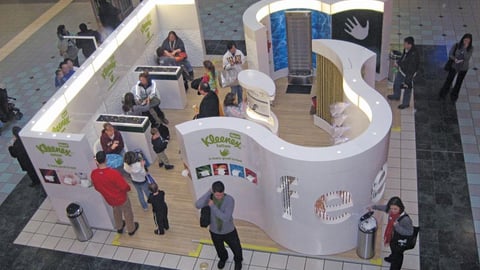 Kleenex Lotion Mall Exhibit