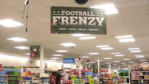 Kmart 'Football Frenzy' Ceiling Signs