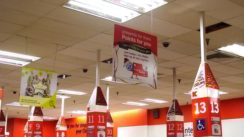 Kmart Holiday Ceiling Signs