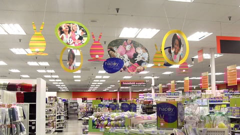 Kmart 'Make Happy Happen' Ceiling Signs