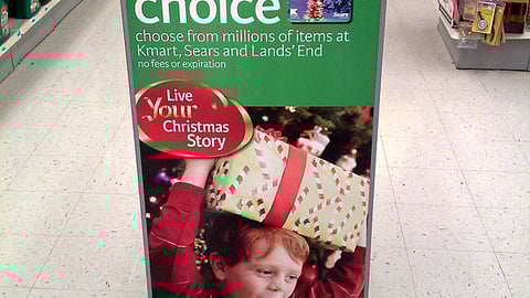 Kmart Gift Cards Stanchion Sign