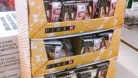 Pink K Undergarment Floorstand