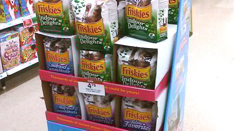 Friskies Worlds of Wonder Sweeps Floorstand