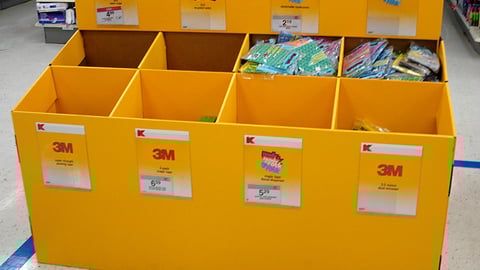Kmart 3M Back-to-School Dump Bins