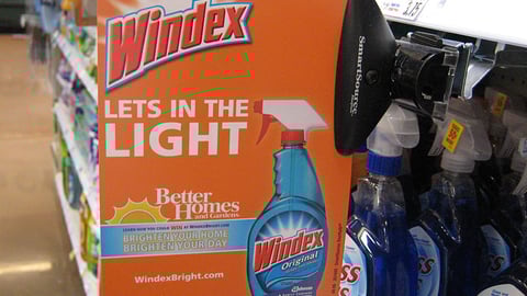 Windex Better Homes and Gardens Sweeps Shelf Talker