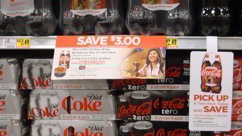 Coca-Cola Kroger Cross-Merch Shelf Sign