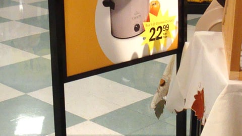 Kroger 'New Low Prices' Stanchion Sign