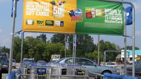 Kroger 'Fuel Plus' Cart Corral Banner