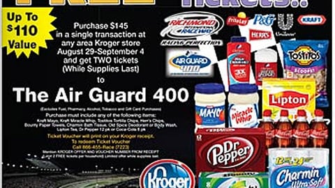 Kroger NASCAR Regional Incentive Feature
