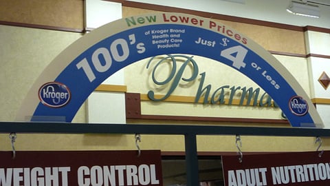 Kroger Private Label 'Lower Prices' Shelf Arch