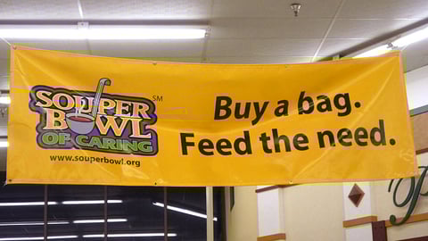 Kroger 'Souper Bowl of Caring' Banner