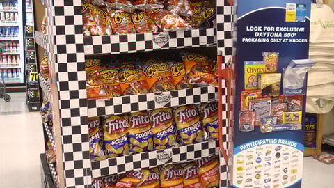 Kroger Daytona 500 Packaging Standee