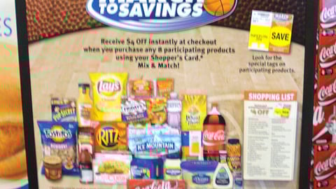 Kroger 'March to Savings' Stanchion