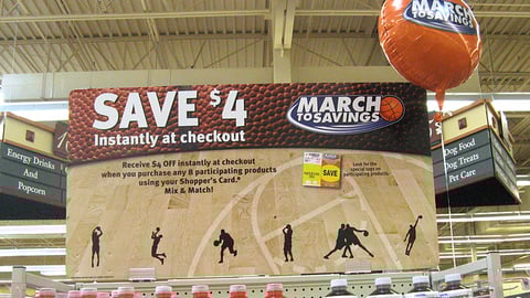 Kroger 'March to Savings' Endcap Header