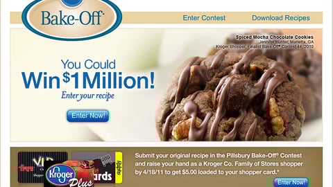 Pillsbury Kroger 'Bake-Off' Website
