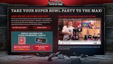 PepsiCo Kroger 'Crash the Super Bowl' Microsite