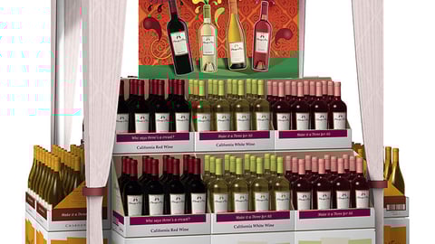 Trinchero Menage a Trois Tent Display