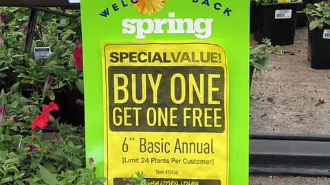 Lowe's 'Welcome Back Spring' Sign