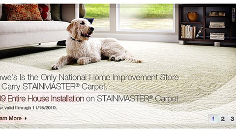Lowe's Stainmaster Online Ad