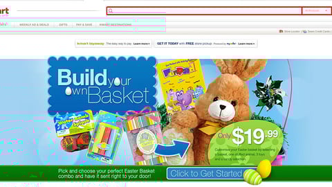 Kmart 'Build Your Own Basket' Splash Page