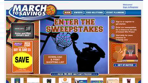 Kroger 'March to Savings' Website