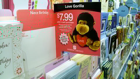 American Greetings Valentine's Incentive Shelf Talker
