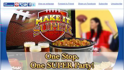 Meijer 'Make It Super' Sampling Event Email