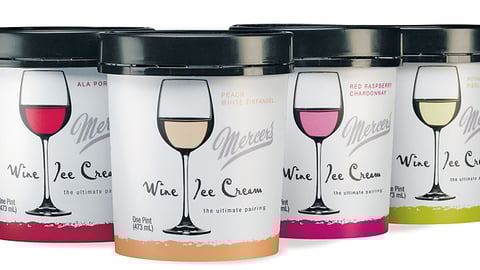 Mercer's Wine Ice Cream Packaging