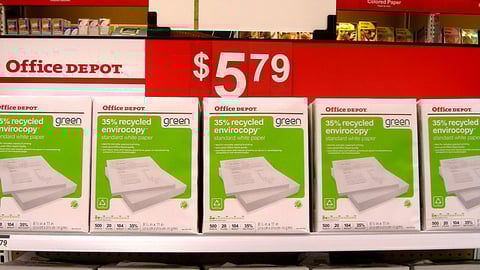 Office Depot Recycling Program Shelf Sign