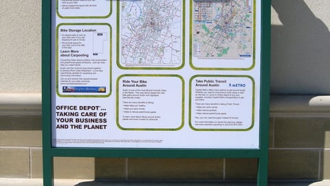 Office Depot Green Transportation Stanchion 