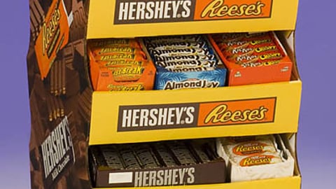 Hershey's Two-Sided Rolling Floorstand