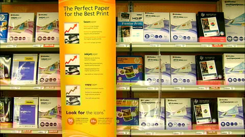 OfficeMax Paper-Comparison Shelf Sign