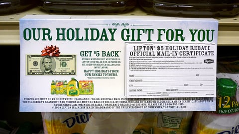 Lipton Rebate Shelf Sign