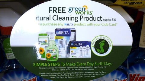 Green Works Safeway Shelf Dangler