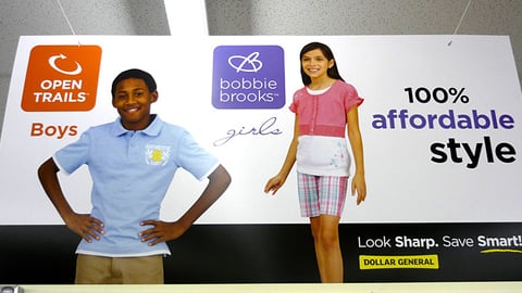 Dollar General Open Trails/Bobbie Brooks Ceiling Sign