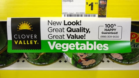 Dollar General Clover Valley Shelf sign