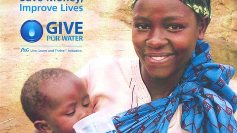 P&G brandSaver 'Give Pur Water' Cover